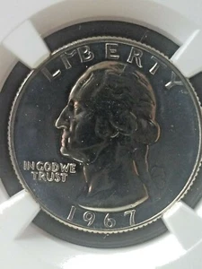 1967 25c NGC MS67 (Special Mint Set) Washington Quarter / SCHEINT DDO zu sein  - Bild 1 von 10