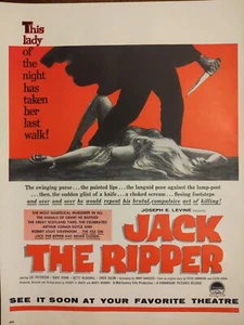 Folleto de película 1960 Jack el Destripador, Lee Patterson, Eddie Byrne, Betty McDowall - Imagen 1 de 1