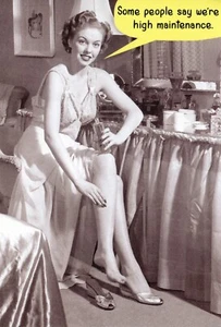 Funny BIRTHDAY Card, Vintage Woman Fashion Vanity by Recycled Paper Greetings +✉ - Picture 1 of 5