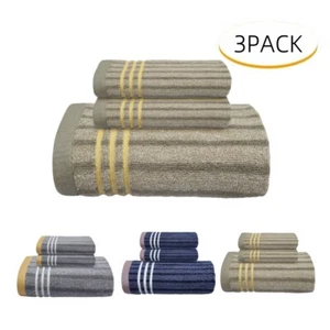 3er Pack Weiche Luxus Badetücher 30x60 cm Baumwolle Badetuch 600 GSM Handtuch - Bild 1 von 26