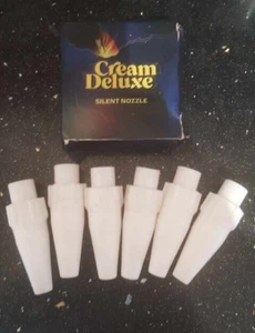 SIX PACK (ALMOST SILENT) gold/pink/white 8mm WIDE Nozzle gas charger fast post - Picture 1 of 3