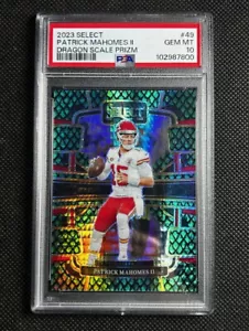 2024 Panini Select Patrick Mahomes II Dragon Scale Prizm /70 Chiefs PSA 10 GEM - Bild 1 von 3
