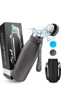 Vezato Trinkflasche Edelstahl - BPA-freie Isolierflasche  750ml - Bild 1 von 4