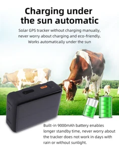 Cow Locator 4G LTE GPS Tracker with Solar Power 9000mAh Long Standby Sheep Horse - Picture 1 of 8