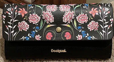 Desigual Deco Flores Muñequera/Bolsa de mano/Organizador Bandolera -Nuevo Foto 1 de 4