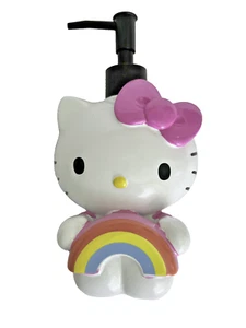 HELLO KITTY - WITH RAINBOW AND PINK BOW - SOAP LOTION PUMP DISPENSER - NEW - Picture 1 of 4