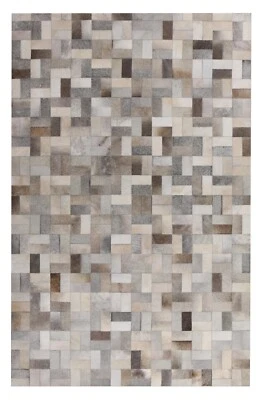 Colorromance New Handmade Leather Patchwork Cowhide Area Rug Living Room - Image 1 of 4