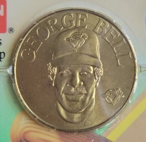 GEORGE BELL Sport Stars Collector 1990 with Bonus Coin (SEALED) MLB Blue Jay's