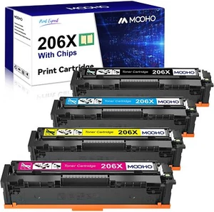 4PK W2110X Toner Compatible for HP 206X LaserJet Pro MFP M283fdw M282 WITH CHIP - Picture 1 of 6