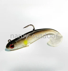 6PCS Jig Heads Soft Plastic Fishing Lures Paddle Tail Swimbaits for Bass Walleye - Picture 1 of 19