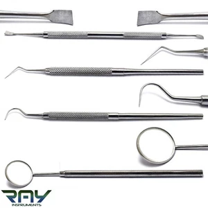 Dental Tooth Cleaning Kit Mirror Plaque Remover Tartar Calculus Explorer Scaler - Picture 1 of 5