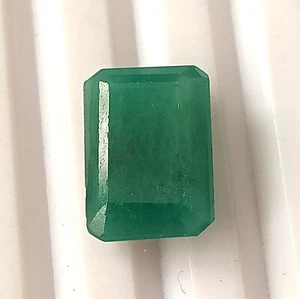 Smaragd Sambisch facettiert Smaragdschliff Natur lose Stein 6,05 Karat 9,6x13,4 mm - Bild 1 von 6