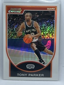 TONY PARKER 2007-08 BOWMAN CHROME REFRACTORS #087/299 SPURS