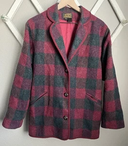 Vintage Eddie Bauer Blazer Jacke Damen S gefüttert Wollmischung kariert - Bild 1 von 8