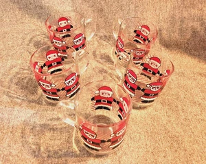 Juego de 5 tazas/tazas vintage de vidrio transparente Luminarc de Santa/café/té de Navidad de café/cacao/té - Imagen 1 de 5