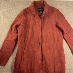 Gabardina para mujer Rachel Zoe mezcla de lana roja pequeña - Imagen 1 de 12