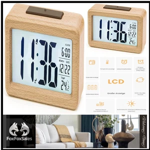Holz Digital Wecker | Sensor Temp | Snooze Modus - Bild 1 von 7