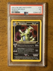 2001 Despotar Holo German Pokemon Neo Discovery Card 12/75 Tyranitar PSA 5 RARE - Picture 1 of 2