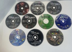 Sega Dreamcast Game Lot 11 Discs Untested Sports + Racing Scratches