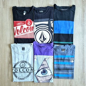 Vintage VOLCOM Shirt Bundle Size Large 6 Pieces Lot Skate Surf Raptee Band Rock - Picture 1 of 8