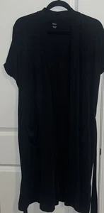 Eileen Fisher Damen lange Strickjacke mit Gürtel S/M schwarz leicht vorne offen f3 - Bild 1 von 7