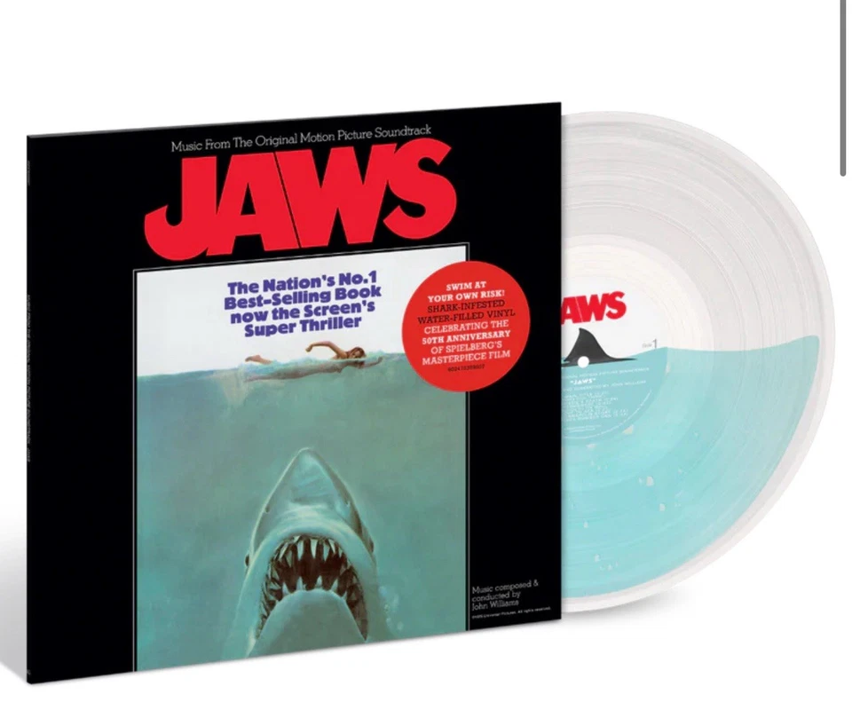 JAWS: 50th Anniversary Soundtrack LP Shark Infested water Filled Vinyl "PRESALE" - Image 1 of 1