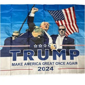 Donald Trump 2024 3’x5’ Flag ✅ Make America Great Once Again ✅Wall Art Man Cave - Picture 1 of 7