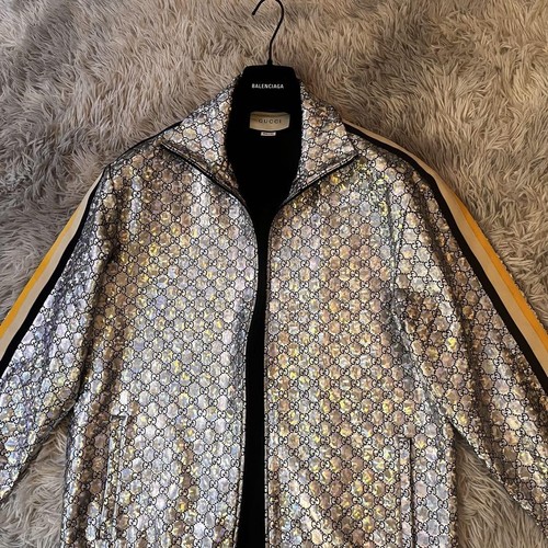 Giacca Gucci Sparkling Laminato Argento M Ottima Usata Rara 280000