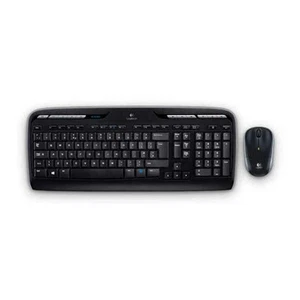 Tastatur mit Drahtloser Maus Logitech MK330 Schwarz Qwerty Spanisch - Bild 1 von 1