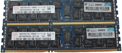 Hynix 32GB (2 x 16GB) 2Rx4 PC3-12800R ECC REG Server RAM HMT42GR7MFR4C-PB - Image 1 of 4
