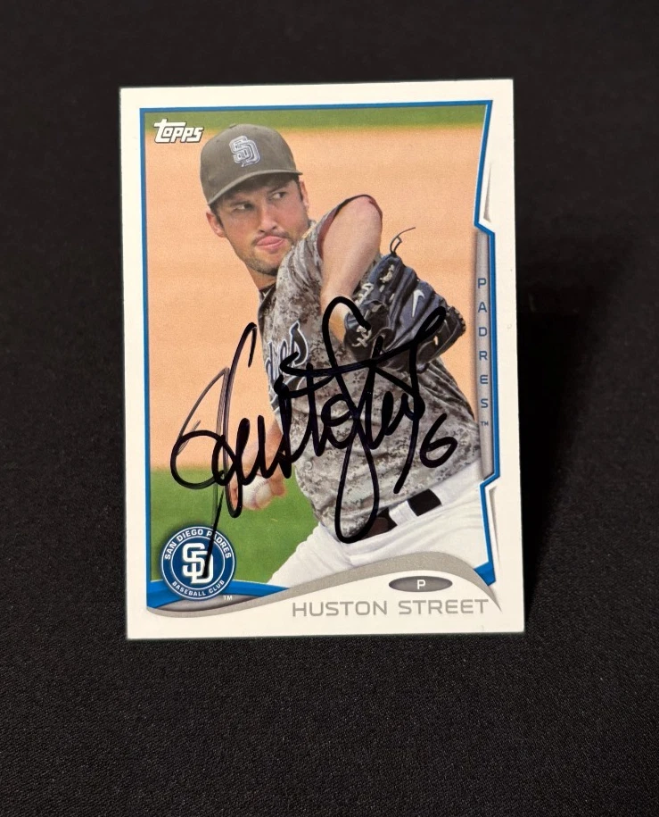 Huston Street - Tarjeta Automática Topps 2014 Firmada San Diego Padres Closer Foto 1 de 2