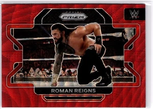 Roman Reigns 2022 Panini Prizm WWE Red Wave Prizm #40 WWE Smackdown - Picture 1 of 2