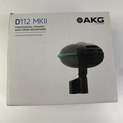 AKG Pro Audio D112 MKII Bass Drum Microphone Black Stage & Studio Egg Shaped Mic - Image 1 of 4