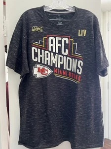 T-shirt Fanatics KC Chiefs AFC Champions Miami Bound Super Bowl LIV grigia taglia XL - Foto 1 di 8