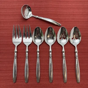 7pc Lot REBACRAFT by Reed & Barton PERTH Pattern Stainless Serving Utensil Set - Picture 1 of 10