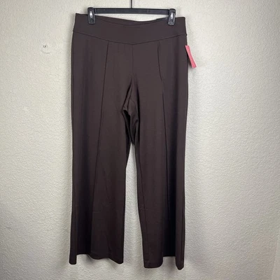 Lane Bryant Pants Womens 14 / 16 Brown Wide Leg Knit Polyester Blend Pull On - Image 1 of 4