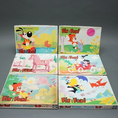 6 x Kauka Fix and Foxi Children Puzzle Trim Toys No 1-6 complete 1.FENN - Image 1 of 4