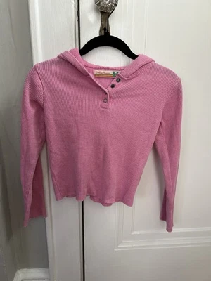 Blusa vintage Havana feminina manga longa rosa tamanho médio 10-12 - Imagem 1 de 4