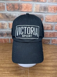 Victoria Secret Sport Black White Embroidered Logo Workout Bras Strapback Hat - Picture 1 of 7