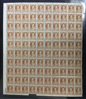 #709 US 4 cent Washington full mint sheet of 100 stamps MNH OG - Image 1 of 2