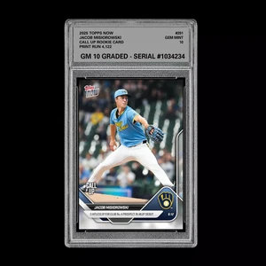 Tarjeta de llamada de novato clasificación 10 Jacob Misiorowski - 2025 TOPPS NOW #291 RC - Imagen 1 de 2