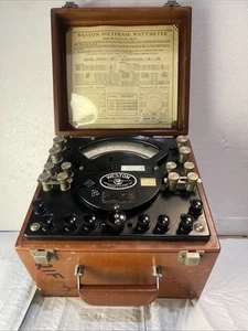 1955 Weston AC DC Polyphase Wattmeter Model 329 Form 3 - Zdjęcie 1 z 7