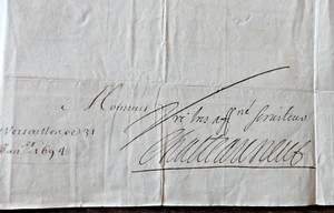 1694 Phélypeaux de Châteauneuf, sujet d'une charge demandée au ROY - Bild 1 von 3