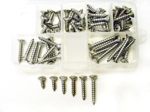 Mopar #10 Stainless Steel Oval Phillips Head Automotive Sheet Metal Trim Screws - Picture 1 of 8