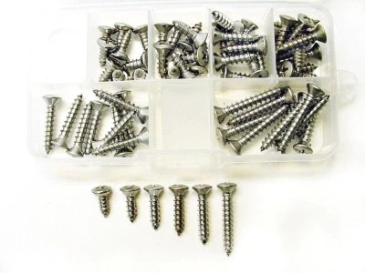 Mopar #10 Stainless Steel Oval Phillips Head Automotive Sheet Metal Trim Screws  - Image 1 of 4