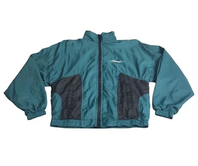 Chaqueta cortavientos vintage Hilton Hawaii NSP TAC para hombre pequeña verde años 80 90 Y2K Foto 1 de 4