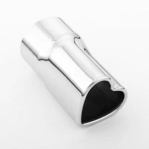 3" In Heart Shaped Exhaust Tip Love 304 Stainless Steel Straight Cut 5.75" Long - Picture 1 of 6