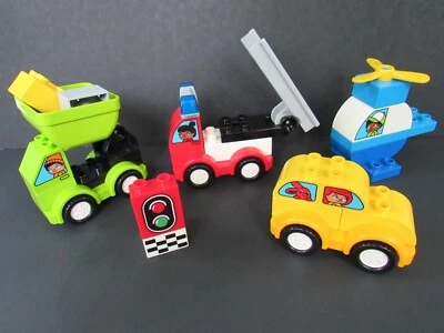 LEGO Duplo My First Car Creations 10886 Junior 4 Vehículos Camión de Basura de Bomberos Usado en Excelente Condición Foto 1 de 2
