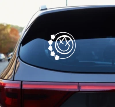 Blink 182 Car Decal Vinyl Glossy Band Logo Bumper Sticker Face Symbol Pop Punk - Image 1 of 4