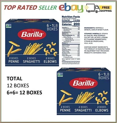 12 BOXES - Barilla Pasta Variety Pack (Total 12 Boxes - 16 oz Each) - Image 1 of 3